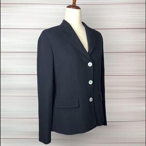 ANTONIO FUSCO MILAN Navy Blue Virgin Wool Classic Single - Breasted Blazer